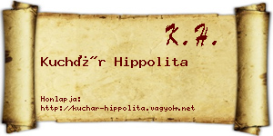 Kuchár Hippolita névjegykártya